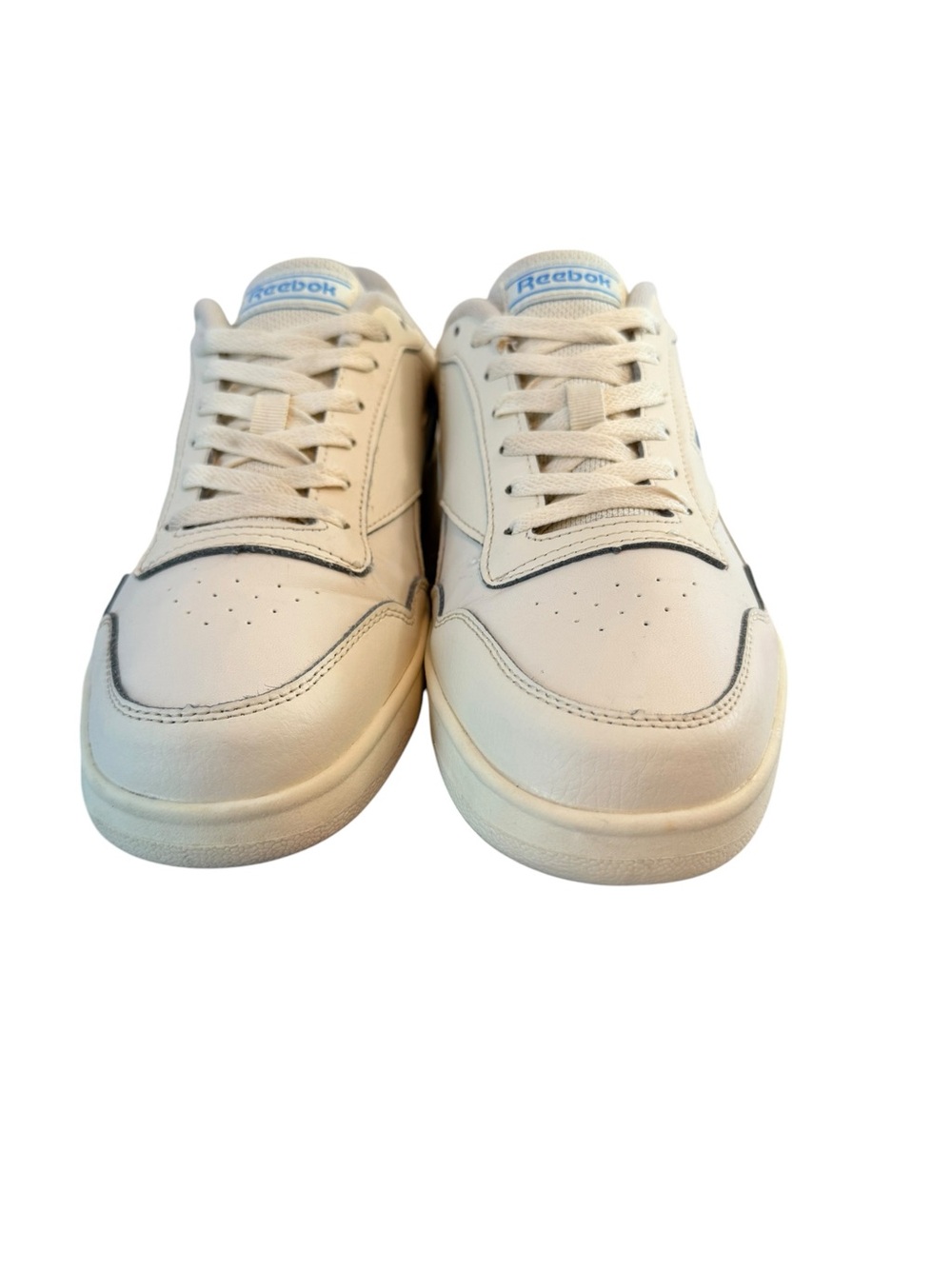 Reebok Club C Style Sneakers Cream White Blue Logo Size 10 Men - Picture 3 of 12